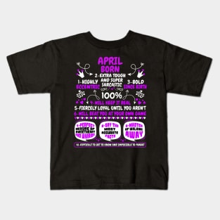 April Born Kids T-Shirt